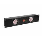 OMNITRONIC voorpaneel Z-19 met 2 bedrade ventilatoren 2U
