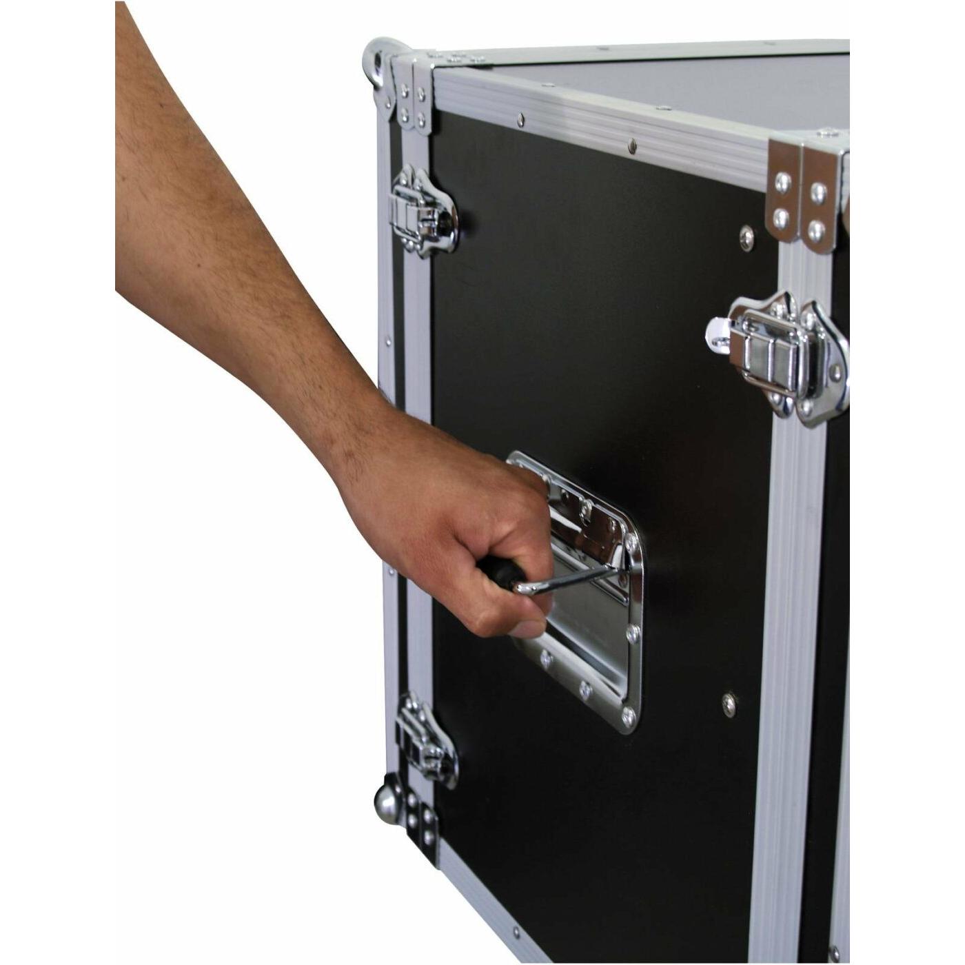 ROADINGER Effect Rack CO DD, 10U, 38cm deep, black - Image 4