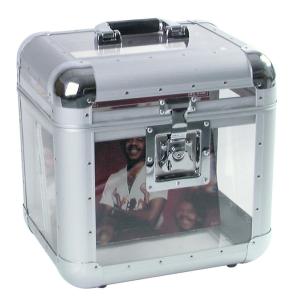 ROADINGER Record Case ALU 75/25, rounded, acryl