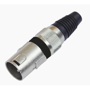 OMNITRONIC XLR plug 3-pin bk 10x