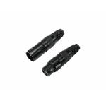 OMNITRONIC XLR-stekker-set 3-polig zwarte behuizing 5x