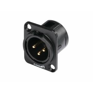 HICON XLR mounting plug 3-pin HI-X3DM