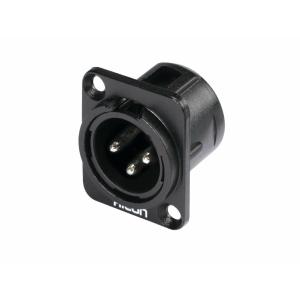 HICON XLR mounting plug 3-pin HI-X3DM-M