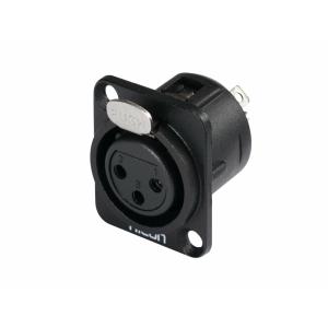 HICON XLR mounting plug 3-pin HI-X3DF-M