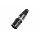 HICON XLR-stekker 3-pins HI-X3CM-BLK