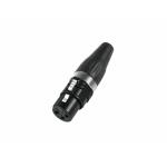 HICON XLR-stekker 3-pins HI-X3CF-BLK