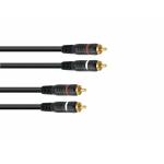 OMNITRONIC RCA-kabel 2x2 0.9m