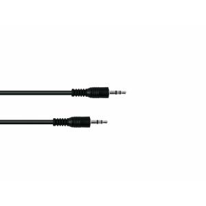 OMNITRONIC Jack Cable 3.5 stereo 1.5m bk