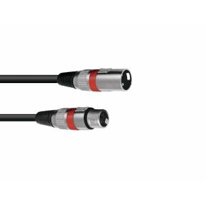 OMNITRONIC XLR Cable 3-pin 1m bk/rd