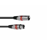 OMNITRONIC XLR-kabel 3-pins 5m bk/rd