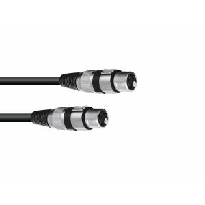OMNITRONIC Adapter Cable XLR(F)/XLR(F) 0.2m bk