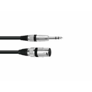 OMNITRONIC Adapter Cable XLR(M)/Jack stereo 0.2m bk
