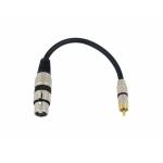 OMNITRONIC Adapterkabel XLR(F)/RCA(M) 0.2m bk