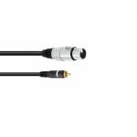 OMNITRONIC Adapterkabel RCA/XLR(F) 2m bk
