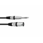 OMNITRONIC Adapterkabel XLR(M)/Jack stereo 0.9m bk