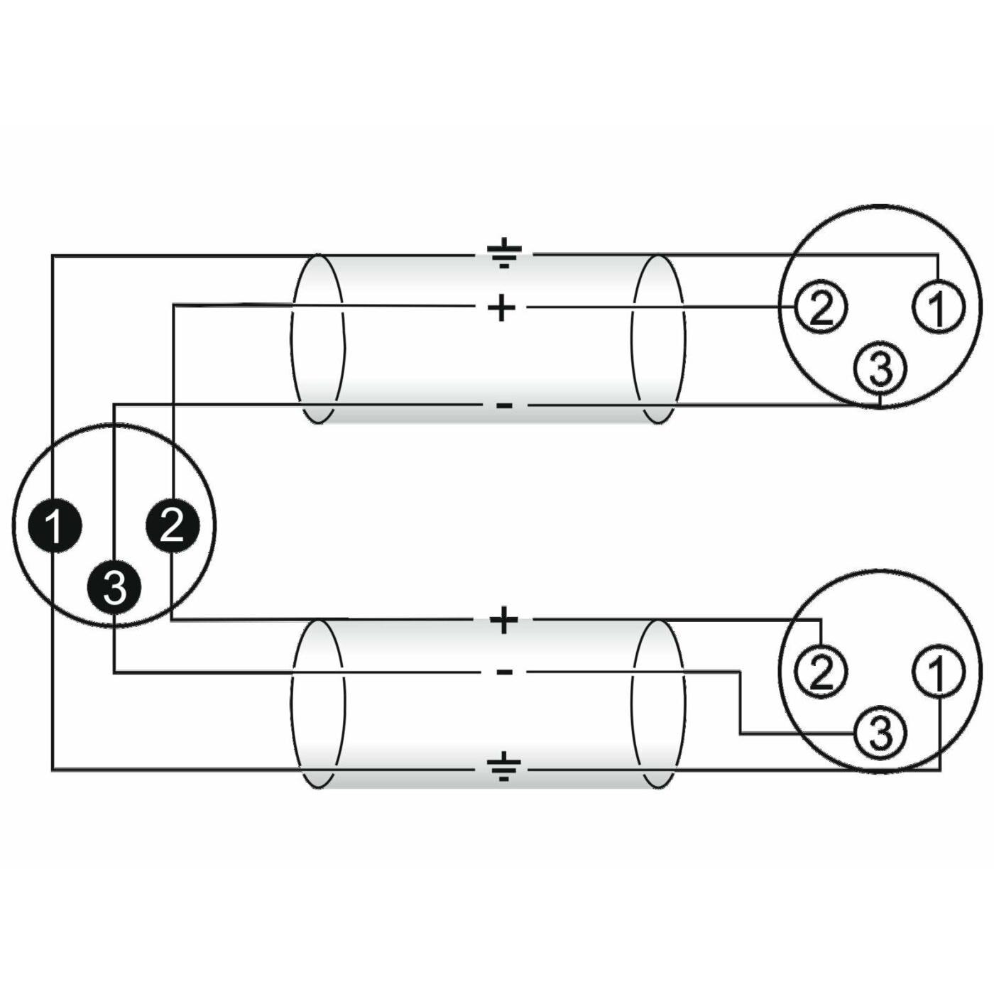 OMNITRONIC Adapter Cable XLR(M)/2xXLR(F) 1.5m bk - Image 2