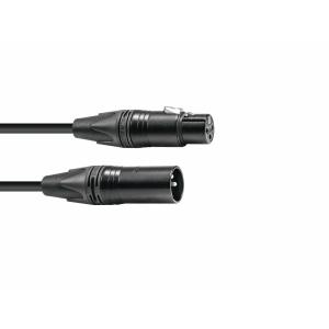 PSSO DMX-kabel XLR 3-pins 10 m zwart Neutrik zwarte connectoren