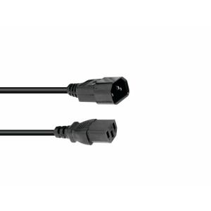 OMNITRONIC IEC Extension 3x1.0 1m bk