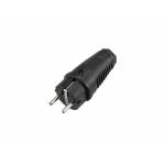 PC ELECTRIC Veiligheidsstekker Rubber bk