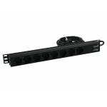 EUROLITE Verdeler R19-8 1U bk 2.7m