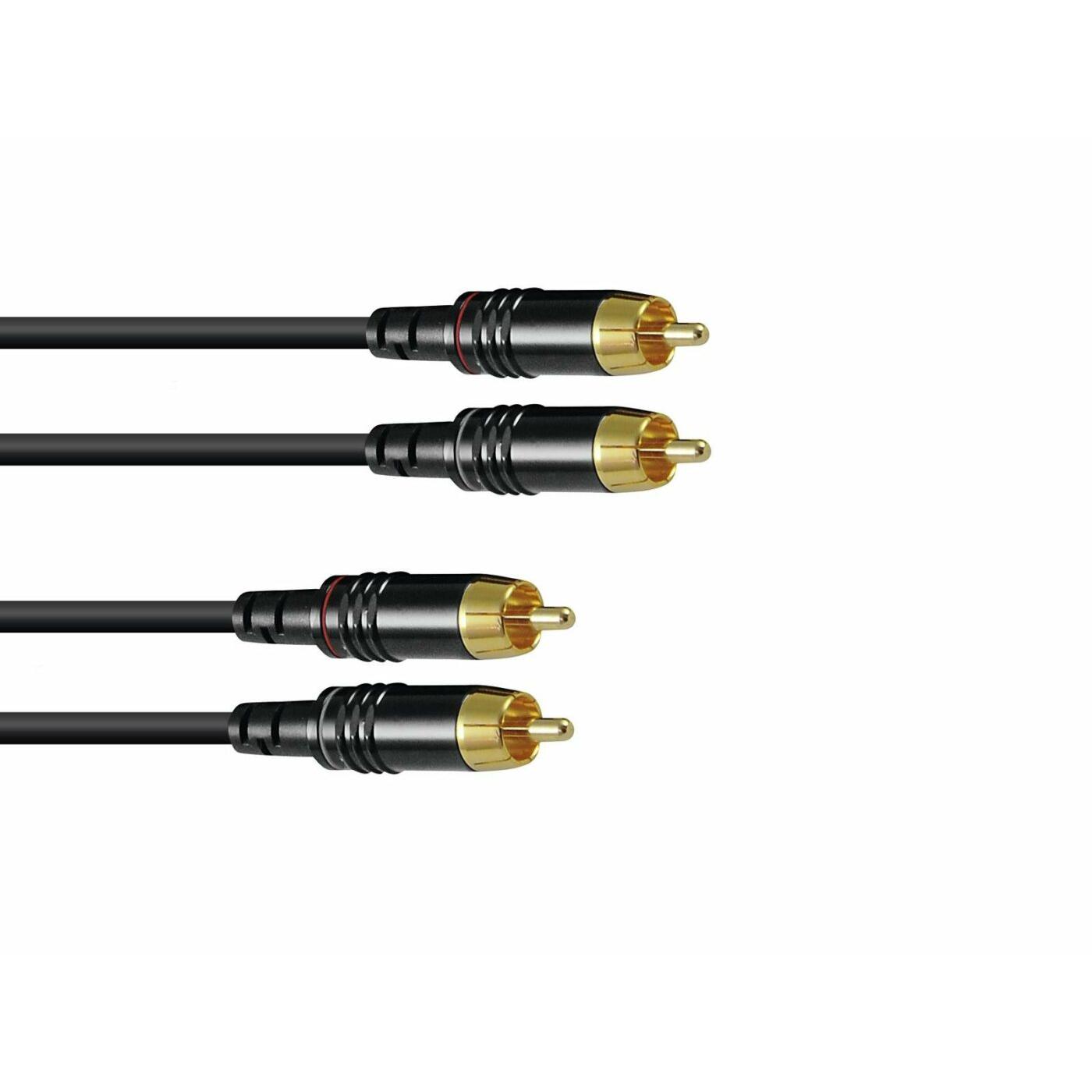 SOMMER CABLE RCA Cable 2x2 1m bk Hicon