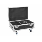 ROADINGER Flightcase 4x AKKU IP UP-4 Plus HCL Spot WDMX met oplaadfunctie