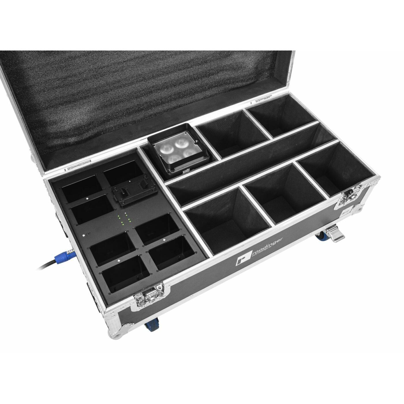 ROADINGER Flightcase 6x AKKU IP UP-4 Plus HCL Spot WDMX with charging function - Image 3
