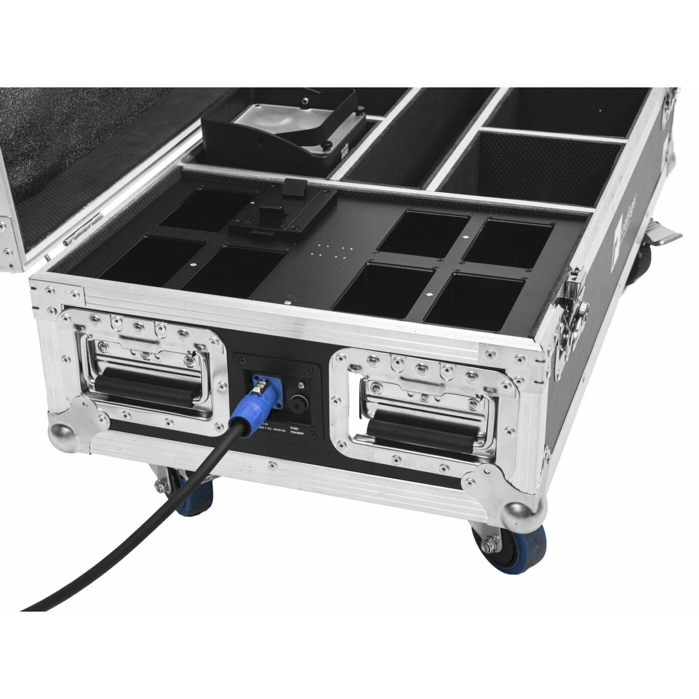 ROADINGER Flightcase 6x AKKU IP UP-4 Plus HCL Spot WDMX with charging function - Image 4