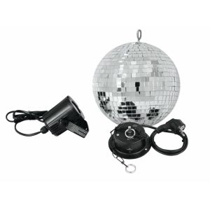 EUROLITE 20 cm Disco Ball - Mirror Ball Set with LED spot