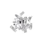 TCM FX Metallic Confetti rechthoekig 55x18mm, zilver, lasereffect, 1kg