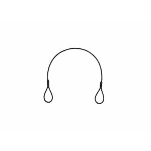 EUROLITE Steel Rope (SC) 400x3mm black without quick link