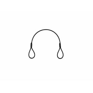 Eurolite Staal Rope (SC) 400x4mm Zwart metout quick link