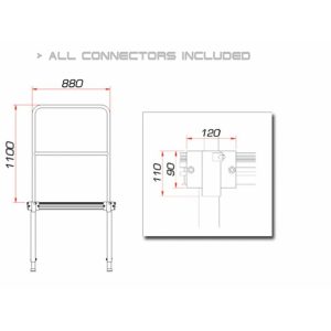 GUIL TMQ-01/440 Stage Rail 88cm (Aluminium Version)