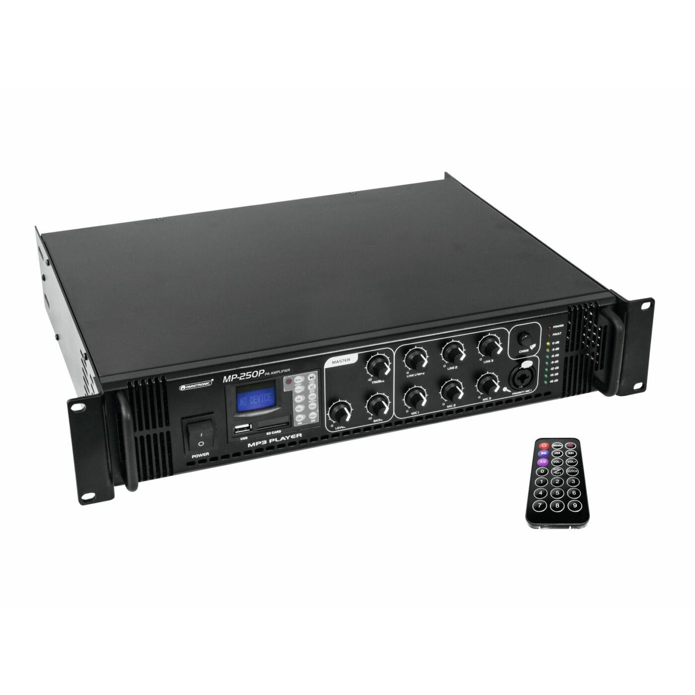 OMNITRONIC MP-250P PA Mixing Amplifier - Image 2