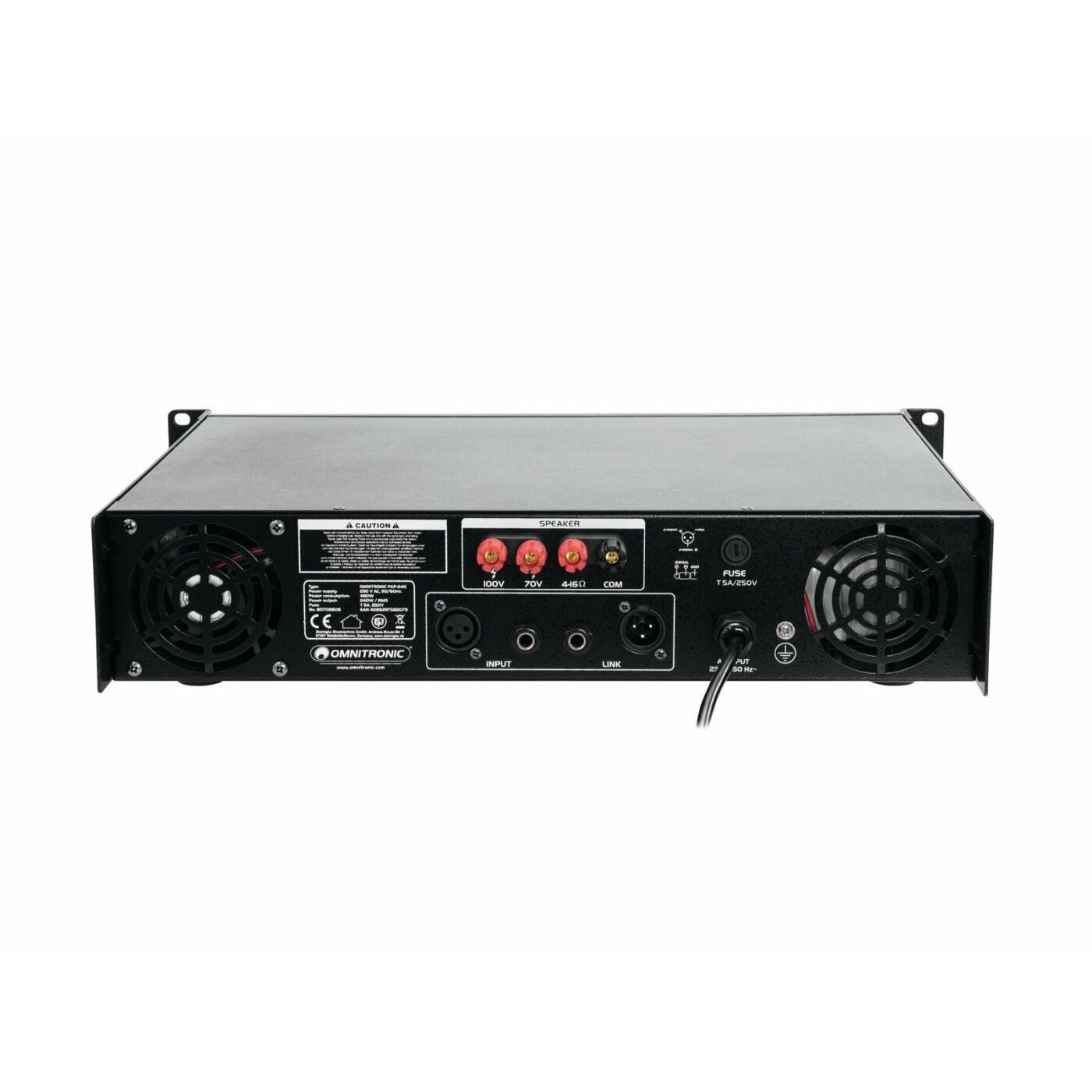 OMNITRONIC PAP-240 PA Amplifier - Image 4
