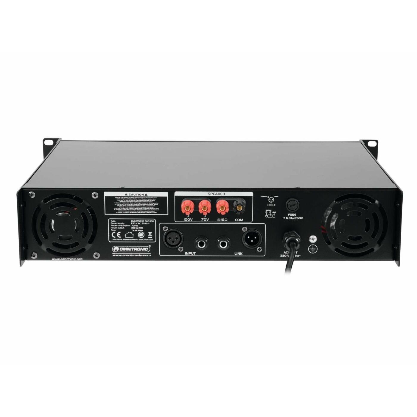 OMNITRONIC PAP-350 PA Amplifier - Image 5