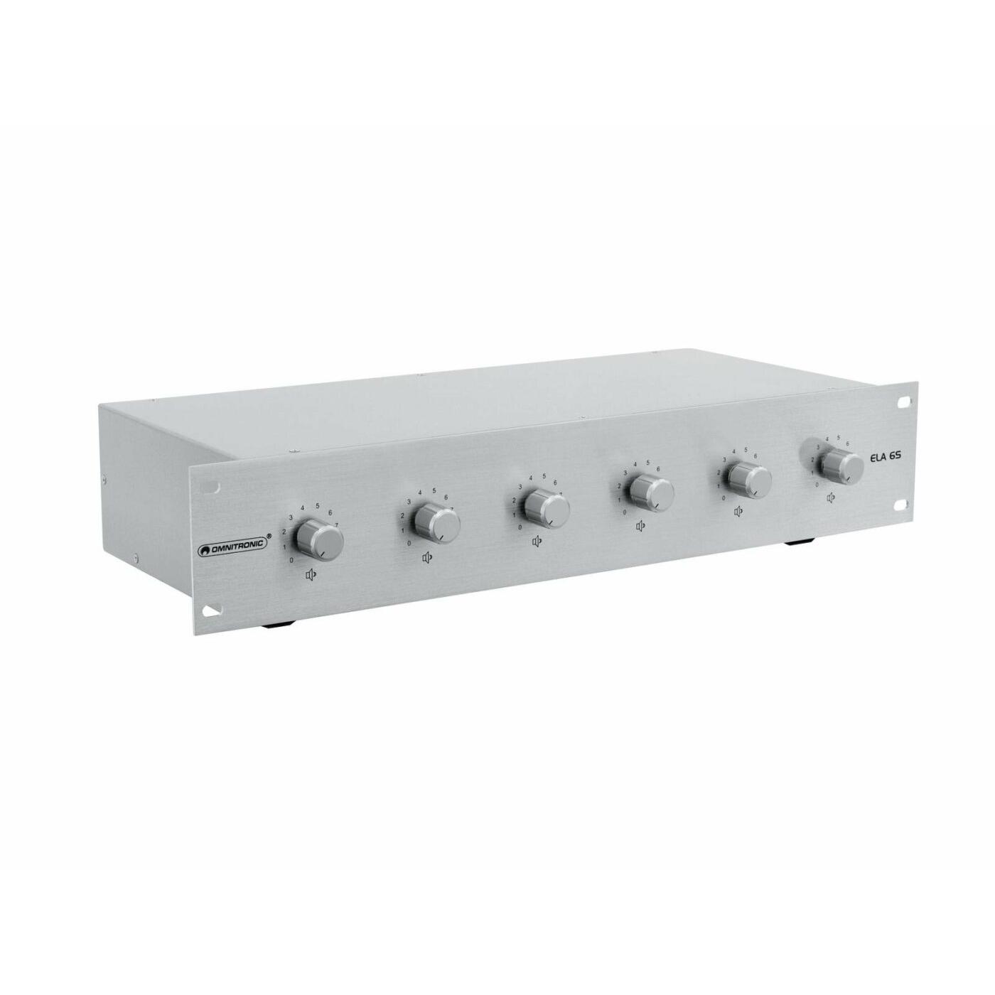 OMNITRONIC PA 6-zone stereo vol cont20W sil - Image 2
