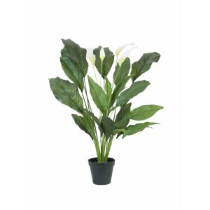 Europalms kunstplant in pot voor binnen Spathiphyllum deluxe - 83 cm