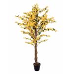 EUROPALMS Forsythia boom met 3 stammen, kunstplant, geel, 150cm