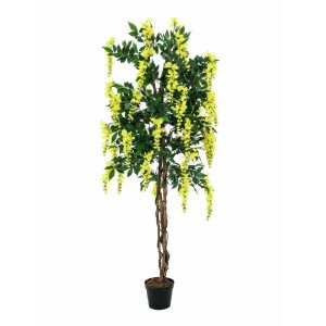 EUROPALMS Wisteria, artificial plant, yellow, 180cm