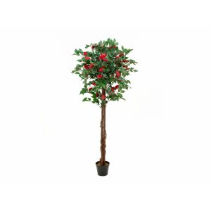 EUROPALMS Camelia red cemented, artificial plant, 180cm