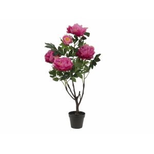 Europalms Pioenroos kunstplant - rose - 90cm