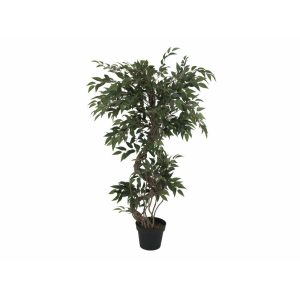 EUROPALMS Ficus Multiple Spiral Trunk, artificial plant, green, 130cm