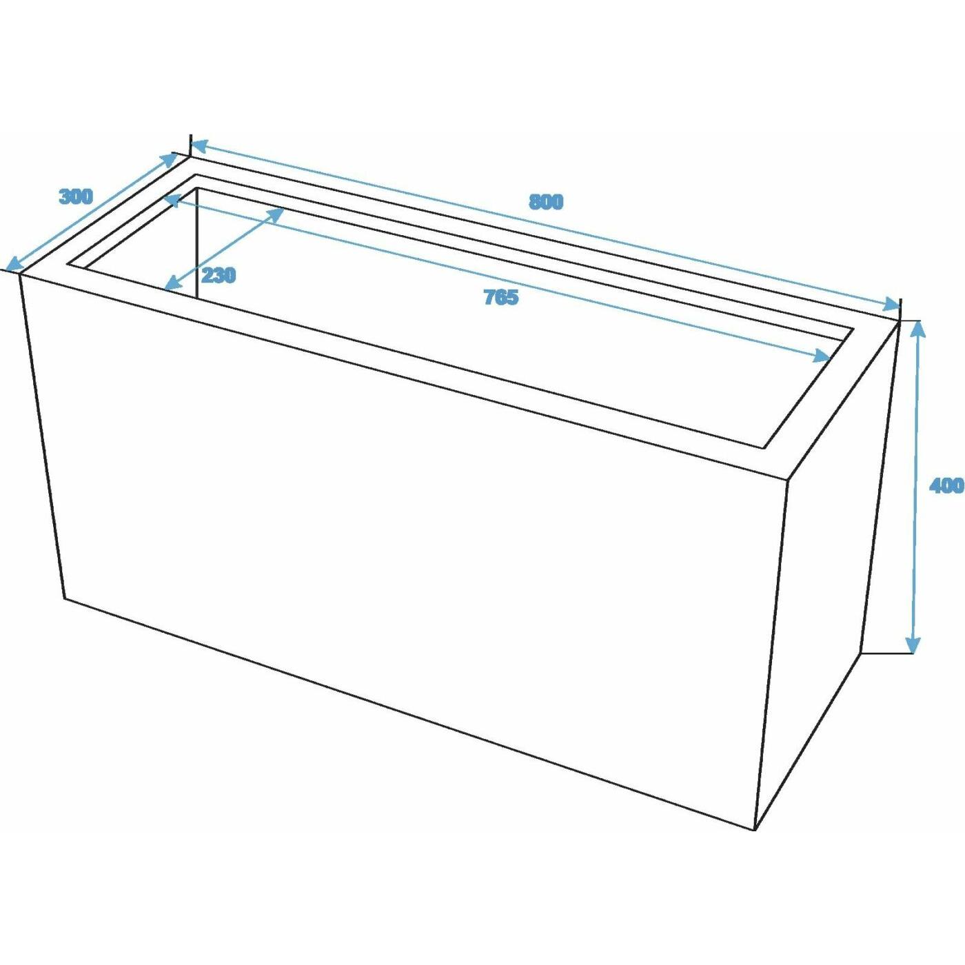 Europalms Plantenbak - LEICHTSIN CUBE-40, glanzend rood - Image 3
