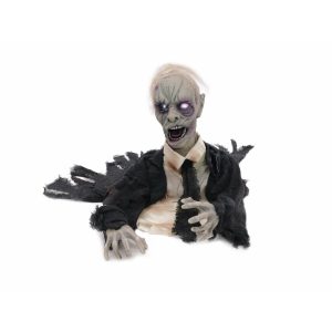 Europalms Halloween decoration zombie, moving with light and sound, 43cm decoration