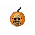 Europalms Halloween pompoen decoratie schedel met lichteffect, 26cm