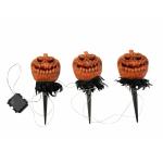 Europalms Halloween pompoen met Staak - set van 3 - 39cm