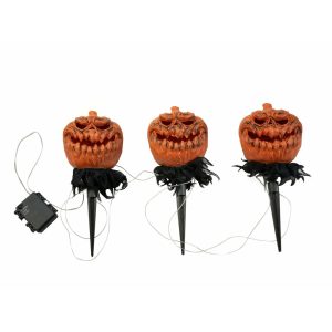 Europalms Halloween pumpkin with Staak - set of 3 - 39cm