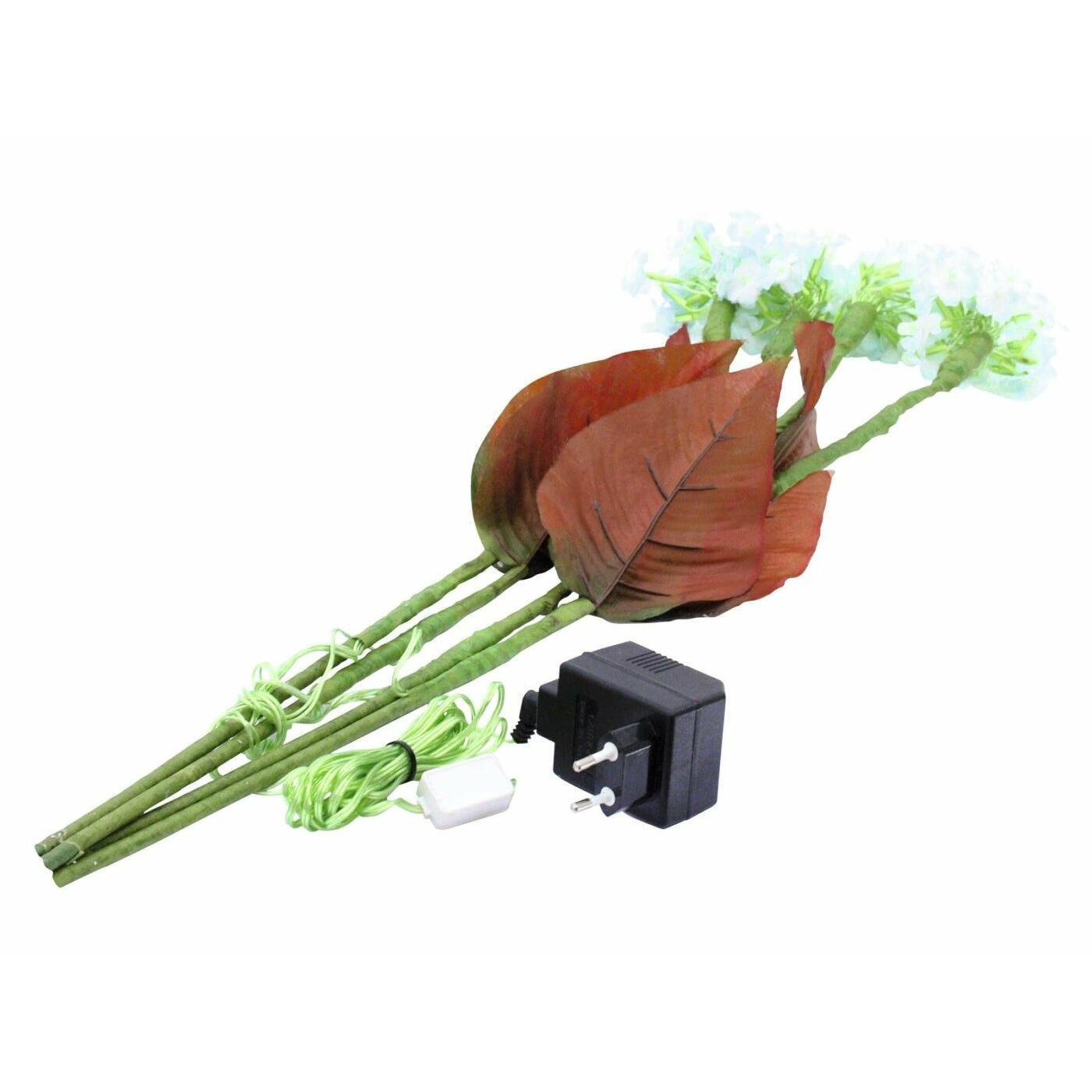 EUROPALMS Hydrangea, white, with flowers, 100 LEDs - Image 2