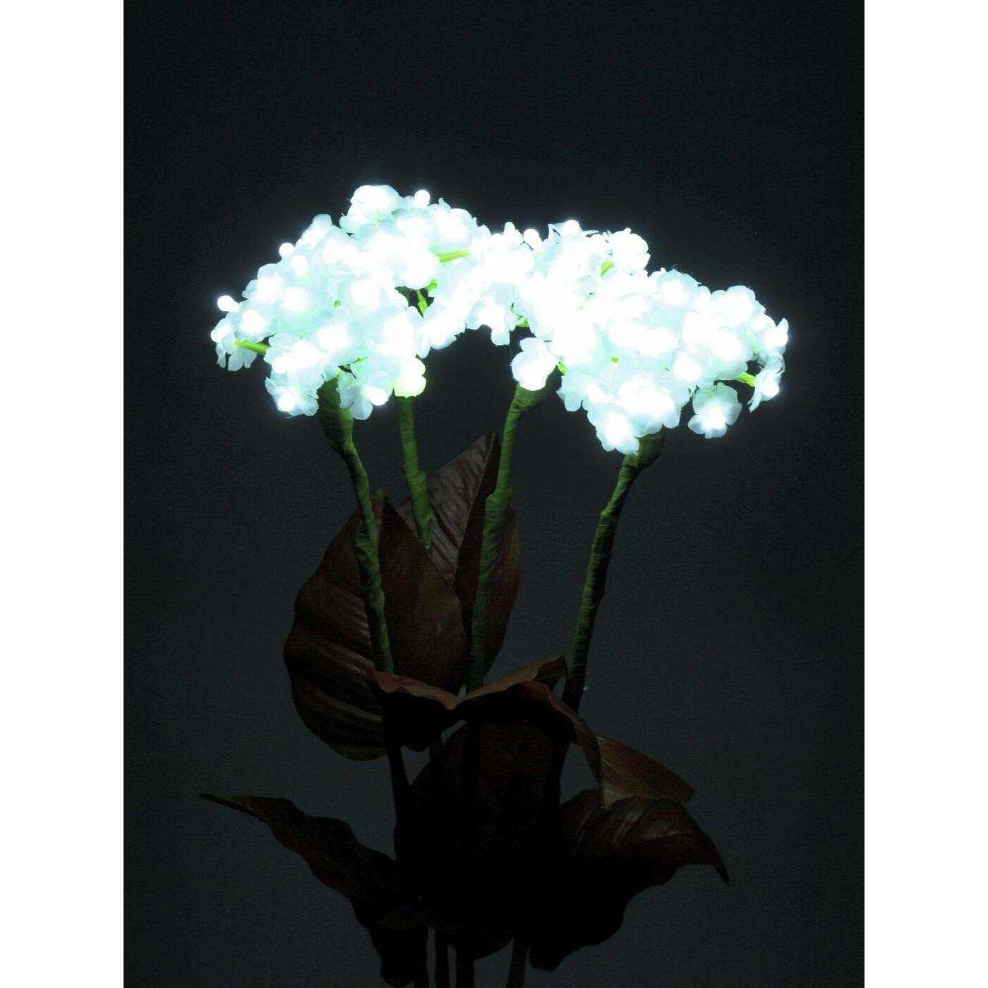 EUROPALMS Hydrangea, white, with flowers, 100 LEDs - Image 4